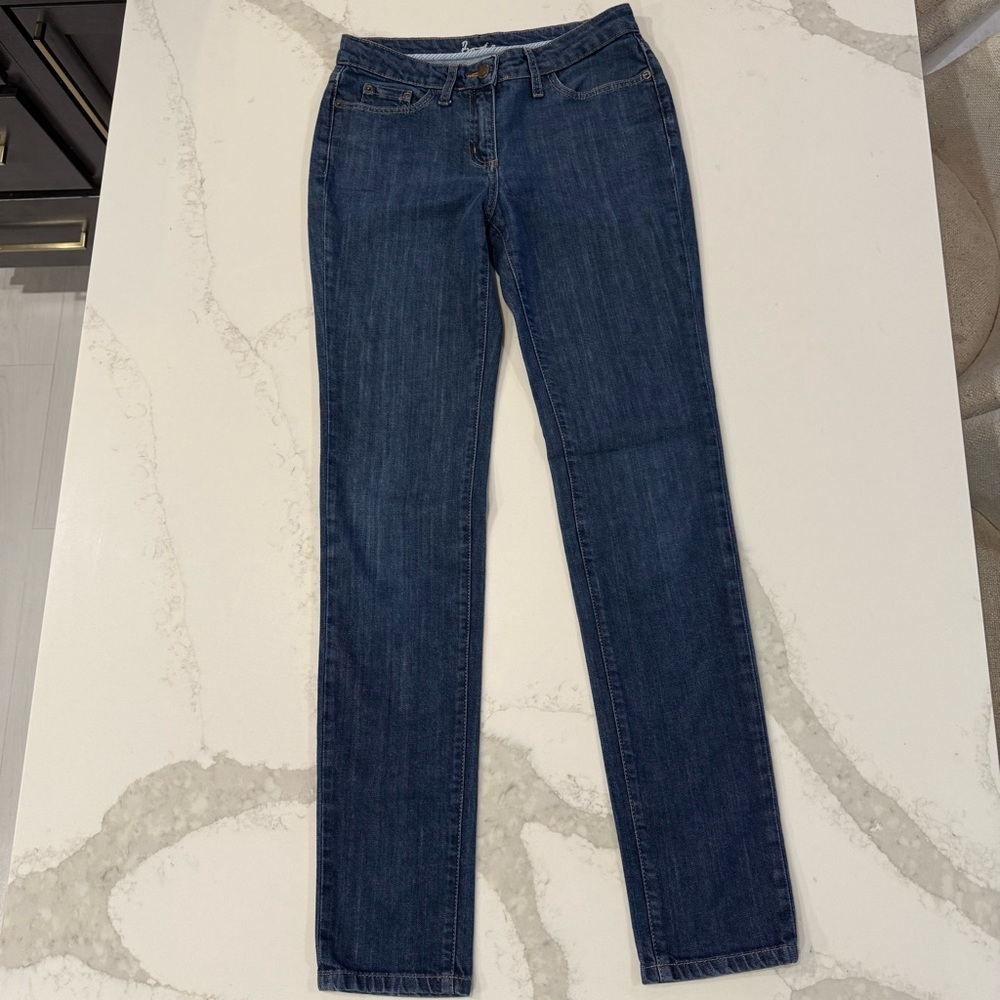 Boden Mid Rise Classic Skinny Denim Jeans Women’s 4L Dark Blue Wash Preppy Basic